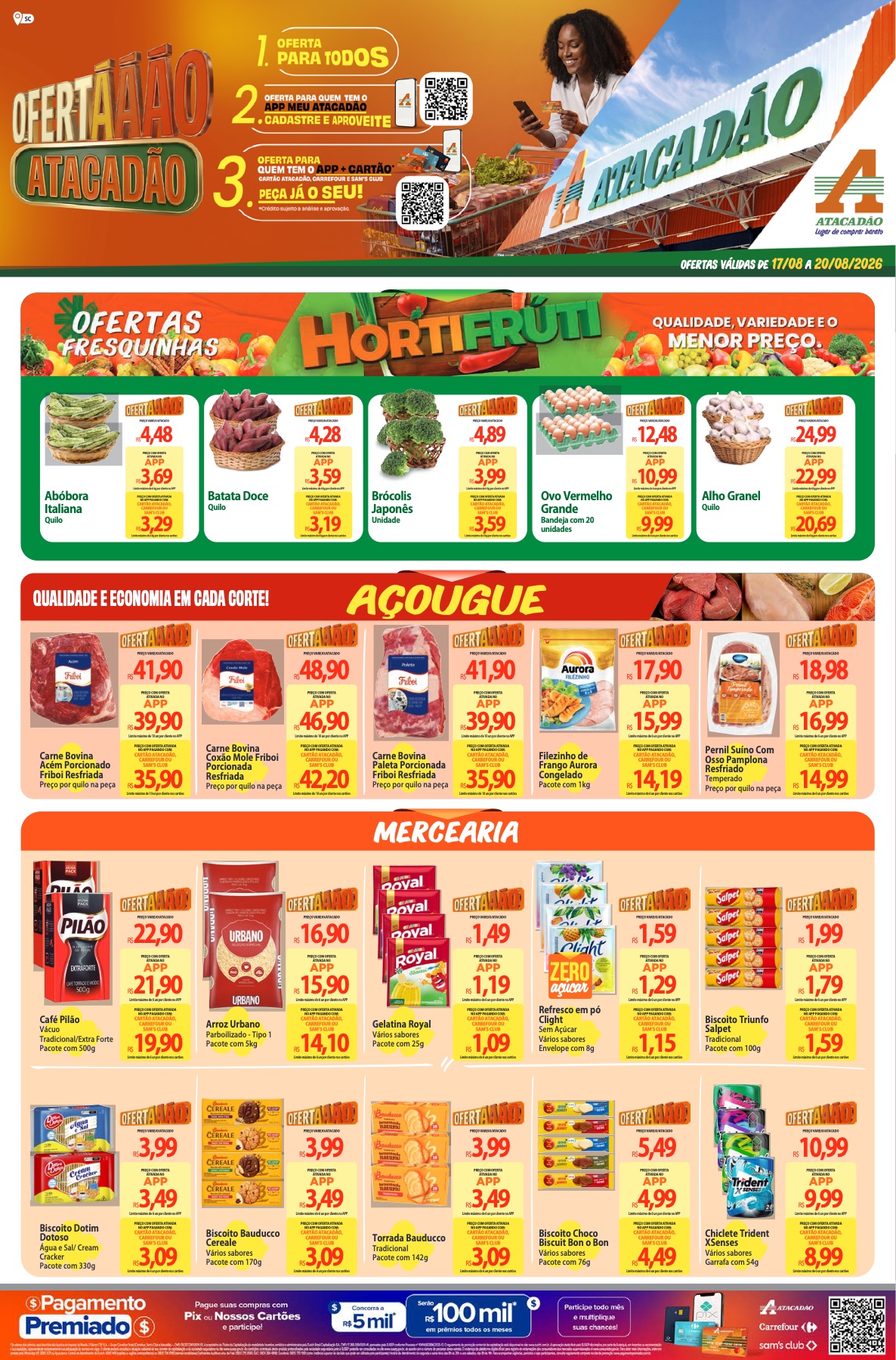 Encarte de supermercado Atacadão em Biguaçu