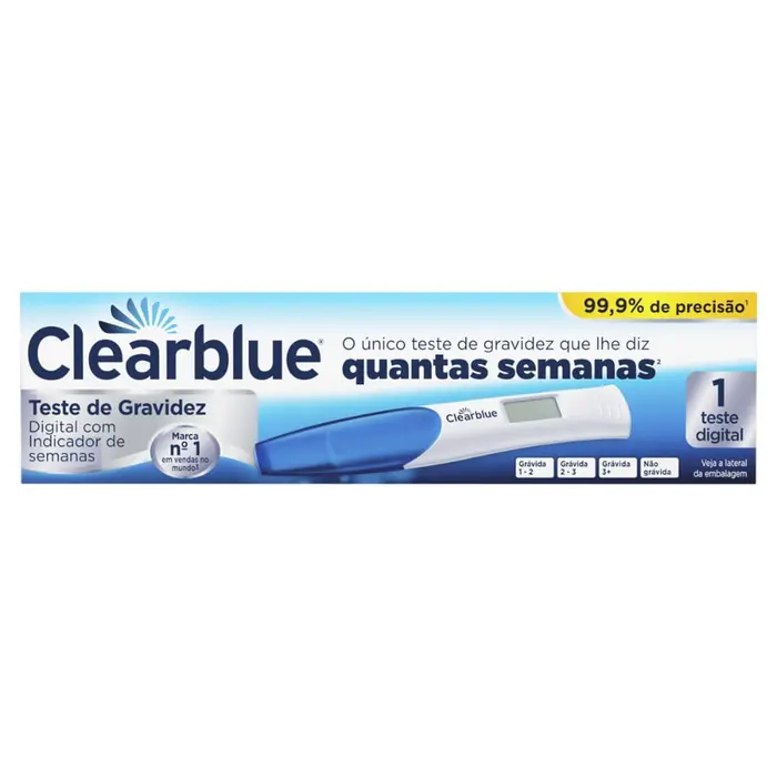 Teste de Gravidez Digital com com Indicador de Semanas Teste Rápido Clearblue 1un
