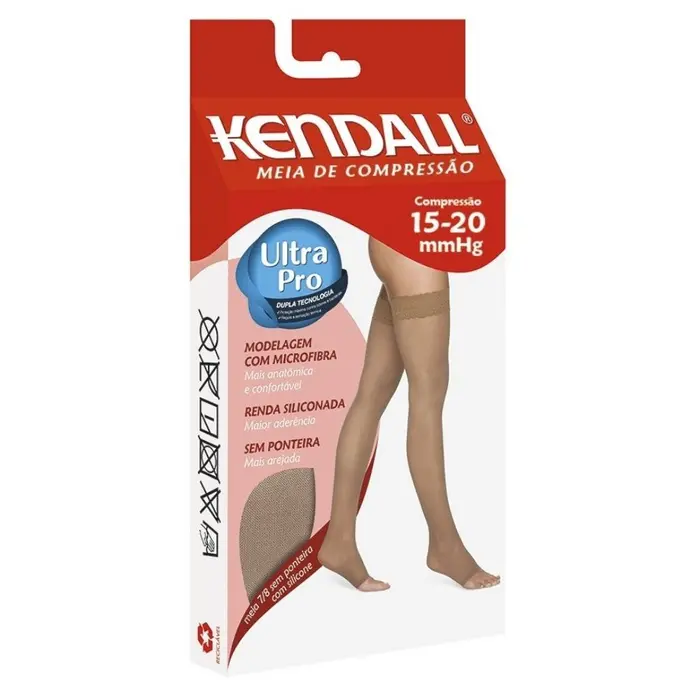 Meia de Compressão Renda 7/8 Gg Mel sem Ponteira Kendall