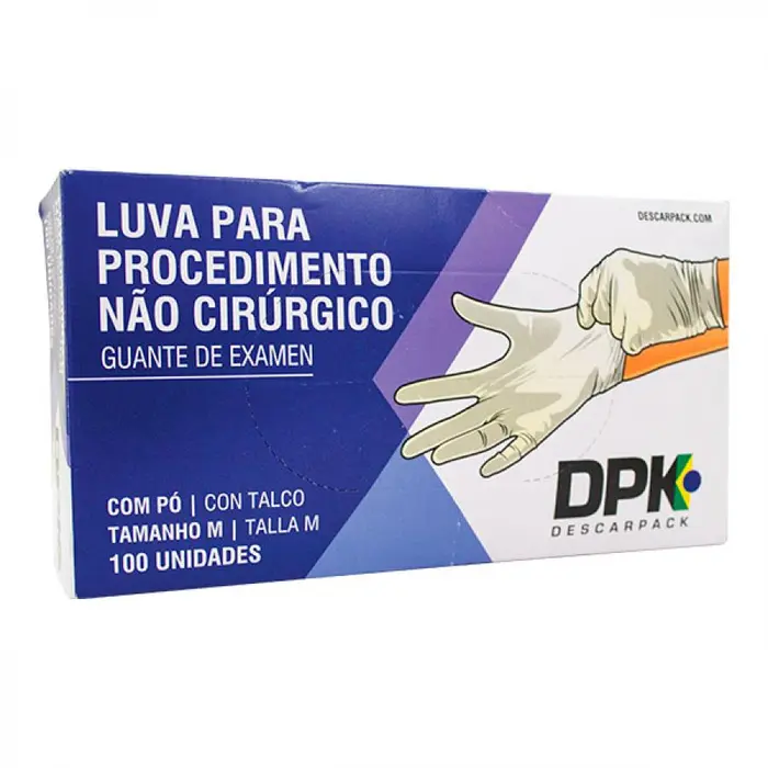 Luva Látex M com com Talco Descarpack 100x100un