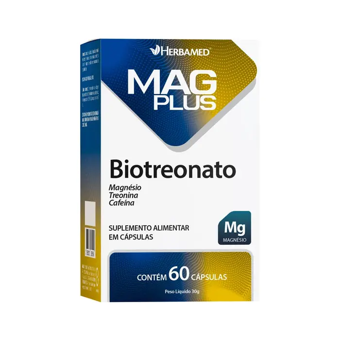 Suplemento Alimentar Biotreonato Capsulas Herbamed Magplus