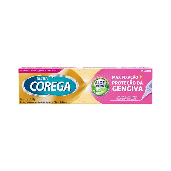 Creme Fixador de Dentadura Ultra Max Proteção da Gengiva Corega 40g