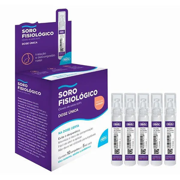 Soro Fisiológico 0,9% Ampolas de Adv 10x5ml