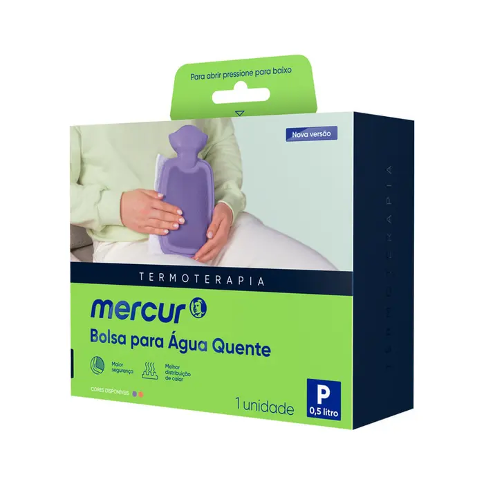 Bolsa para Agua Quente Termoterapia P Lilas com Mercur 500ml