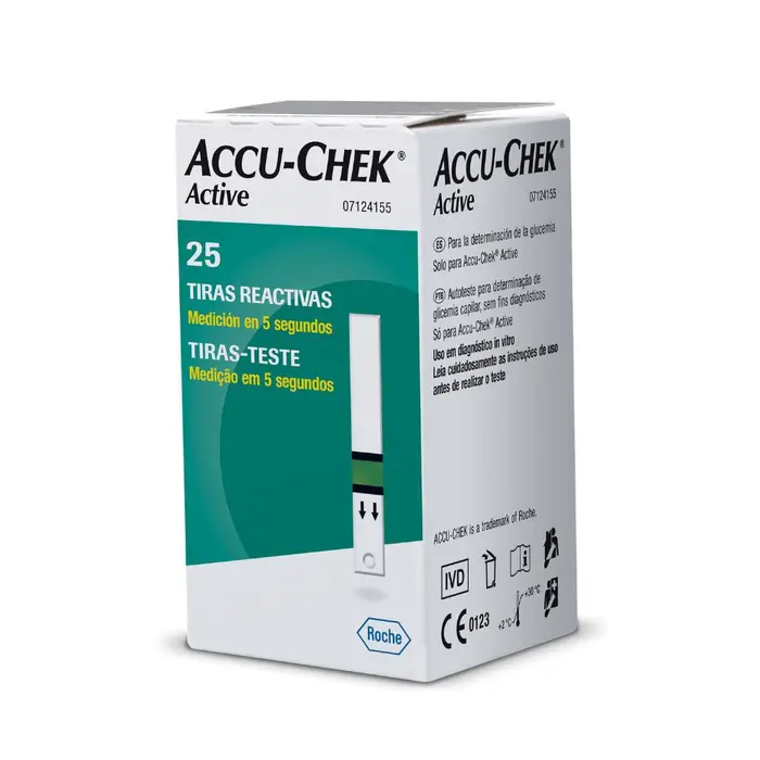 Tira de Teste de Glicose Active Accu-Chek 25un