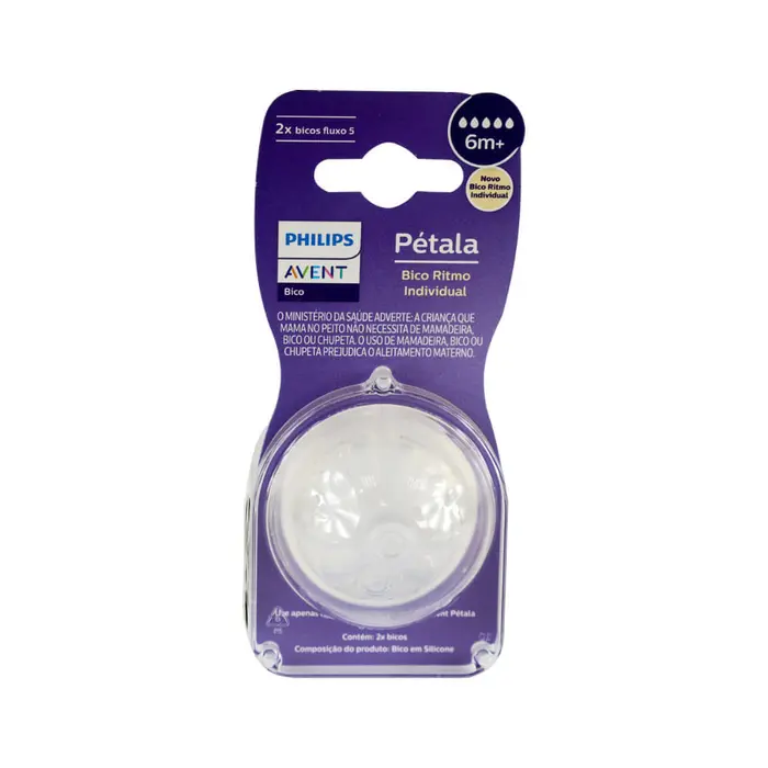 Bico Mamadeira Avent Petala com Fluxo 5 6m+ Philips Avent