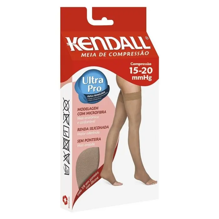 Meia de Compressão Renda 7/8 P Mel sem Ponteira Kendall
