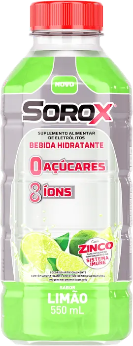 Bebida Hidratante Limão Açúcares Zero Sorox 550ml