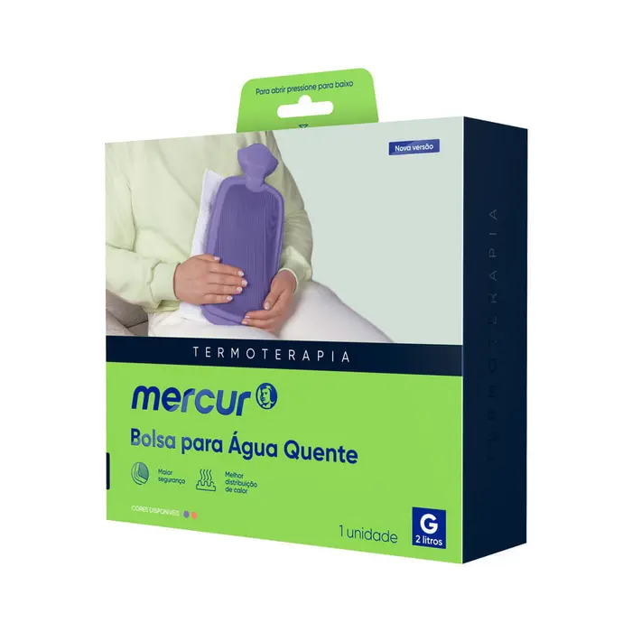 Bolsa para Agua Quente Termoterapia G Lilas com Mercur 2L
