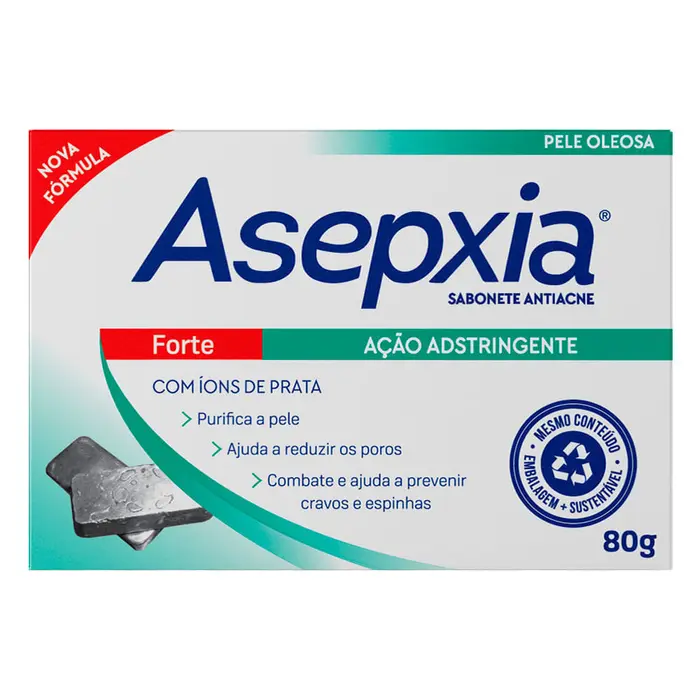 Sabonete Facial Antiacne Adstringente Forte Asepxia 80g