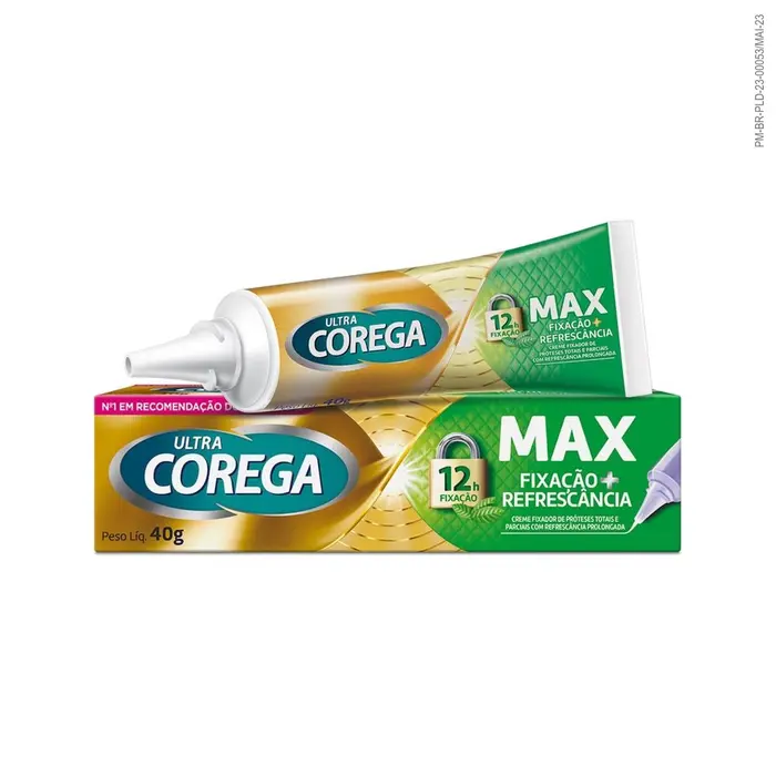 Ultra Creme Fixador de Prótese com Bico de Precisão Sabor Menta Corega 40g