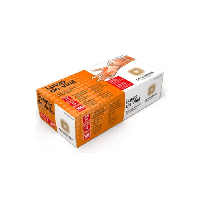 Luva Vinil G com Descarpack 100x100un