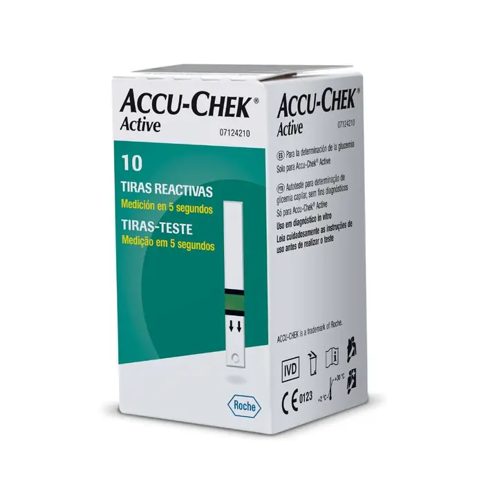 Tira de Teste de Glicose Active Accu-Chek 10un