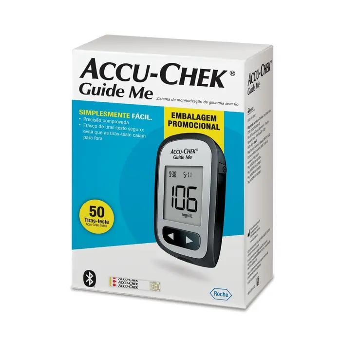 Kit Monitor de Glicemia Guide Me Tiras Accu-Chek