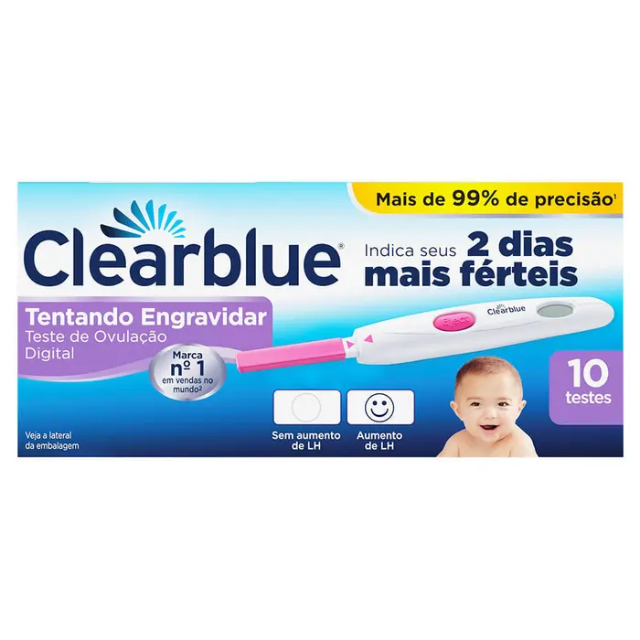 Teste de Ovulacao Digital Gravidez Teste Rapido Clearblue