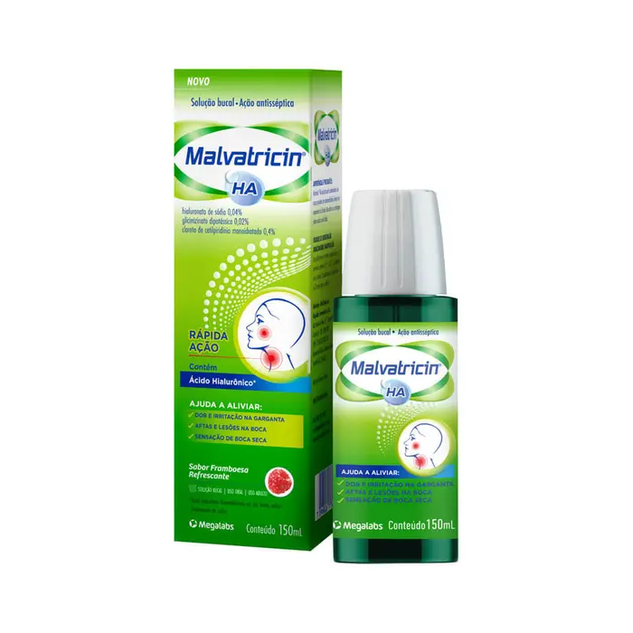 Fresh Ha 0,04 + 0,2 + 0,4% Solucao Spray Framboesa Megalabs Malvatricin 150ml
