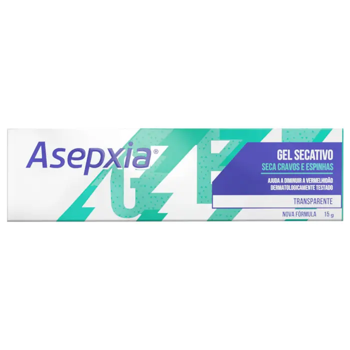 Gel Secativo Antiacne Seca Cravos e Espinhas Asepxia 15g