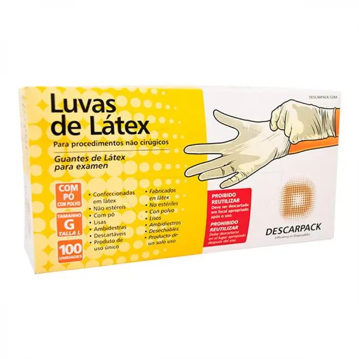 Luva Látex G com com Talco Descarpack 100x100un
