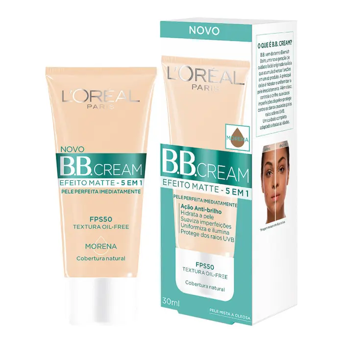Bb Cream Efeito Matte Fps50 Morena Loreal 30ml