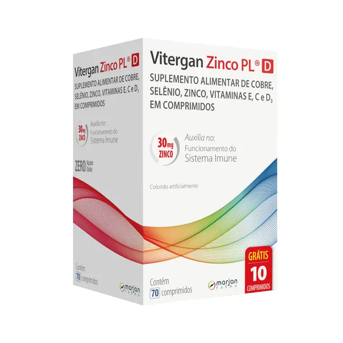 Vitergan Zinco Pl D Comprimidos Especial Marjan Farma