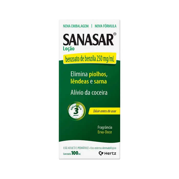 Benzoato de Benzila /ml Locao Erva Doce Hertz Sanasar 0.25g