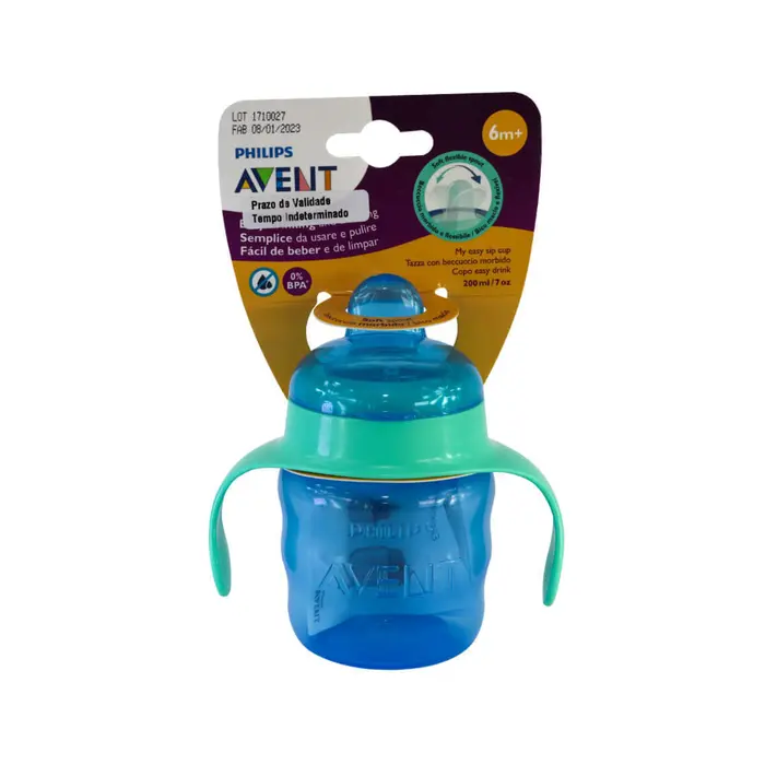 Copo de Transicao Avent Easy Sip Azul Philips Avent 200ml