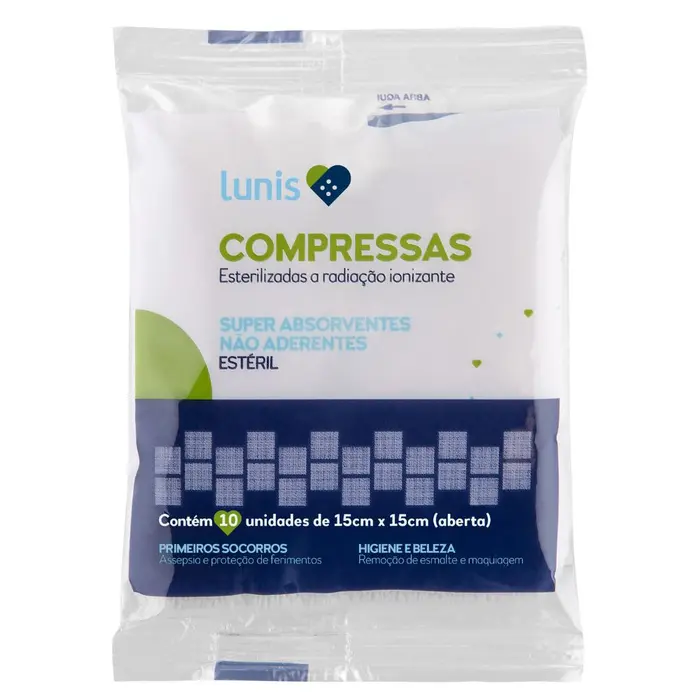 Compressa de Gaze Não Aderente Lunis 10un