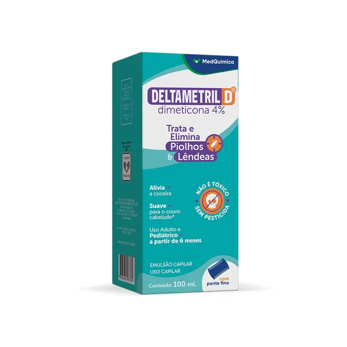 Deltametril D Emulsao 4% com Pente Fino Medquimica 100ml