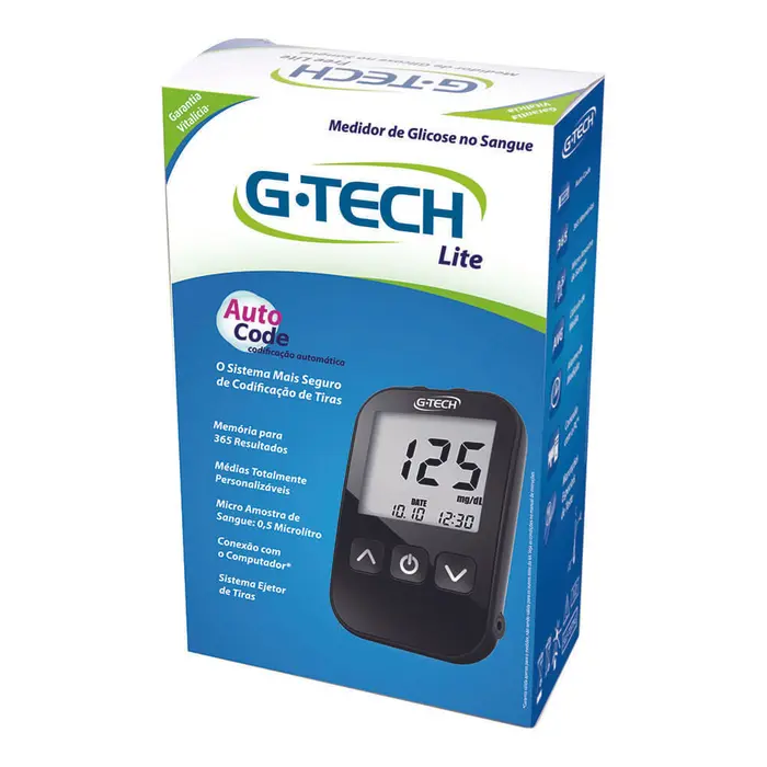 Kit Medidor de Glicose Lite Completo G-Tech