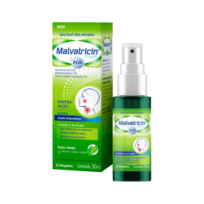 Fresh Ha 0,04 + 0,2 + 0,4% Spray Bucal Menta Malvatricin 30ml