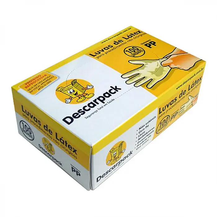 Luva Látex Pp com com Talco Descarpack 100x100un