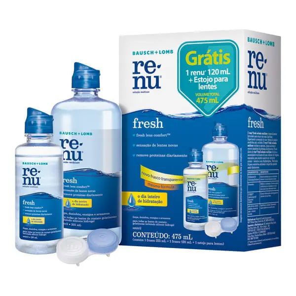 Renu Fresh + + Estojo para Lentes Bausch Lomb 355ml