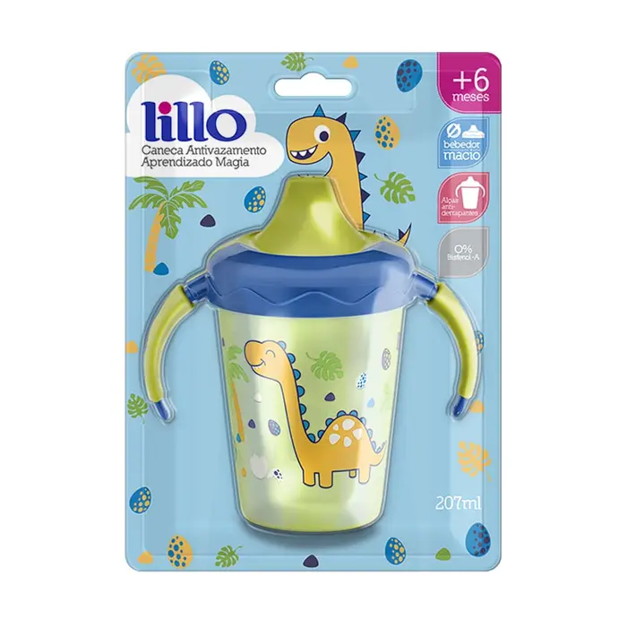 Caneca Antivazamento Magia Azul Lillo 207ml