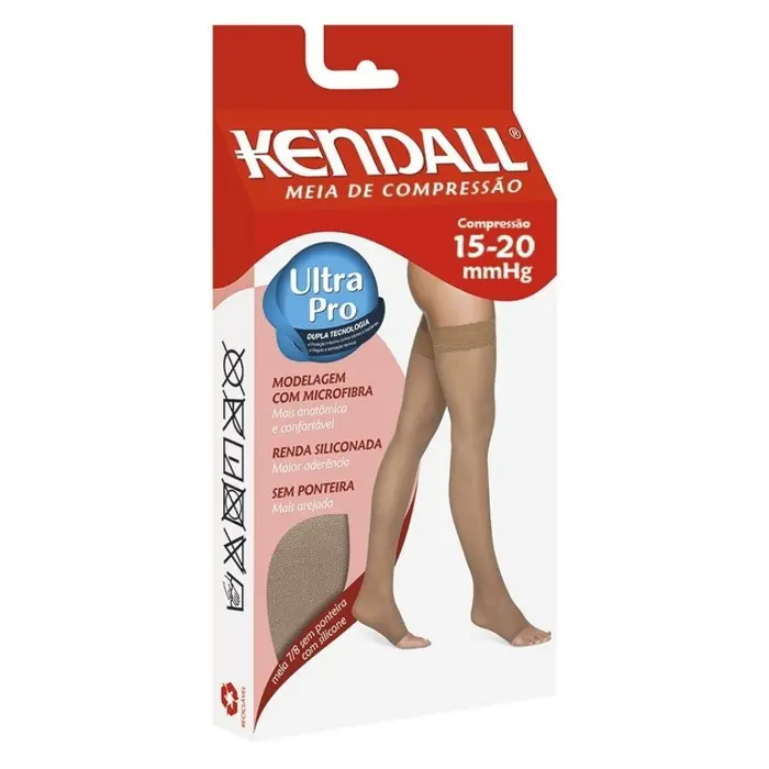 Meia de Compressão Renda 7/ Mel sem Ponteira Kendall 8g