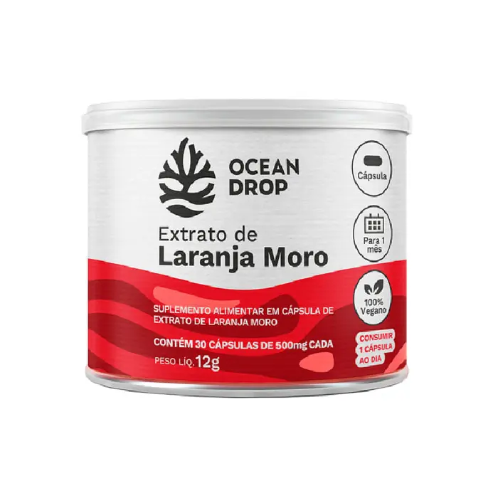 Extrato de Laranja Moro 30cáps Ocean Drop 0.5g