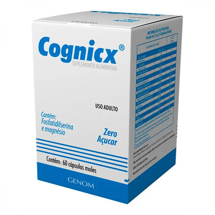 Cognicx Açúcar Cápsulas Moles Zero Uniao Quimica