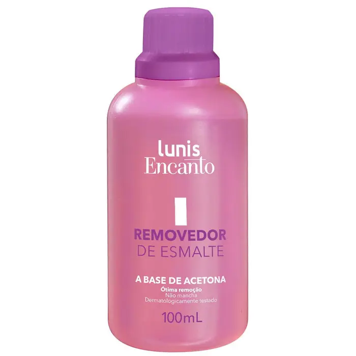 Removedor Esmalte com Acetona Lunis Encanto 100ml