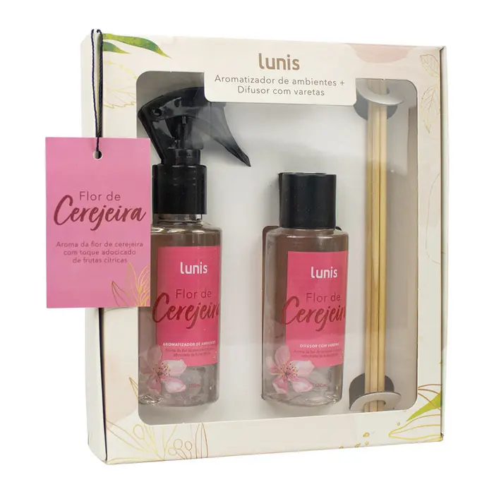 Kit Aromatizador de Ambientes Flor de Cerejeira Lunis