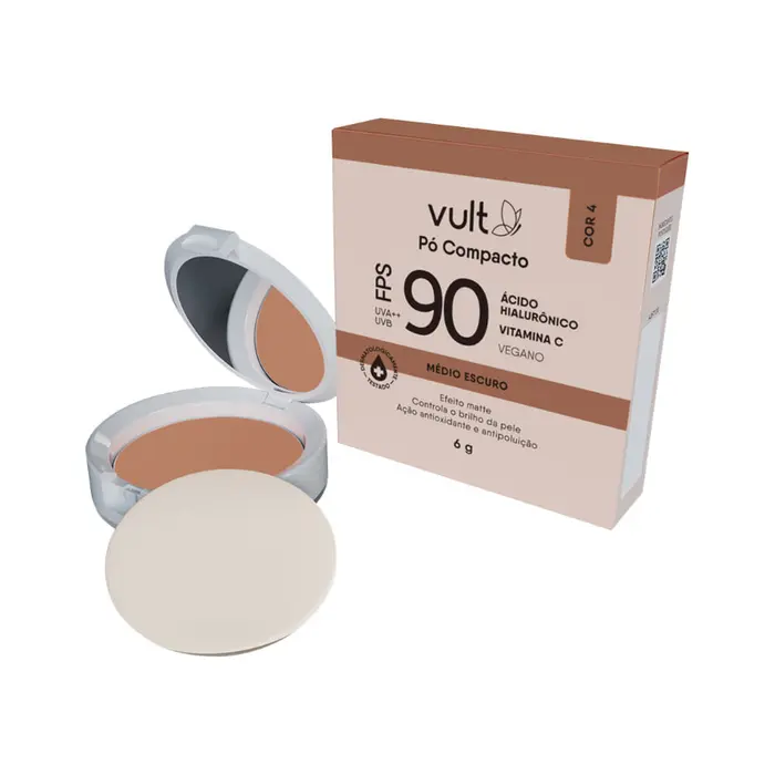 Po Compacto Fps90 Cor 4 Medio Escuro Vult 6g