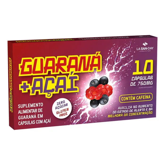 Guarana+acai Lasanday Capsulas La San Day 10x0.75g