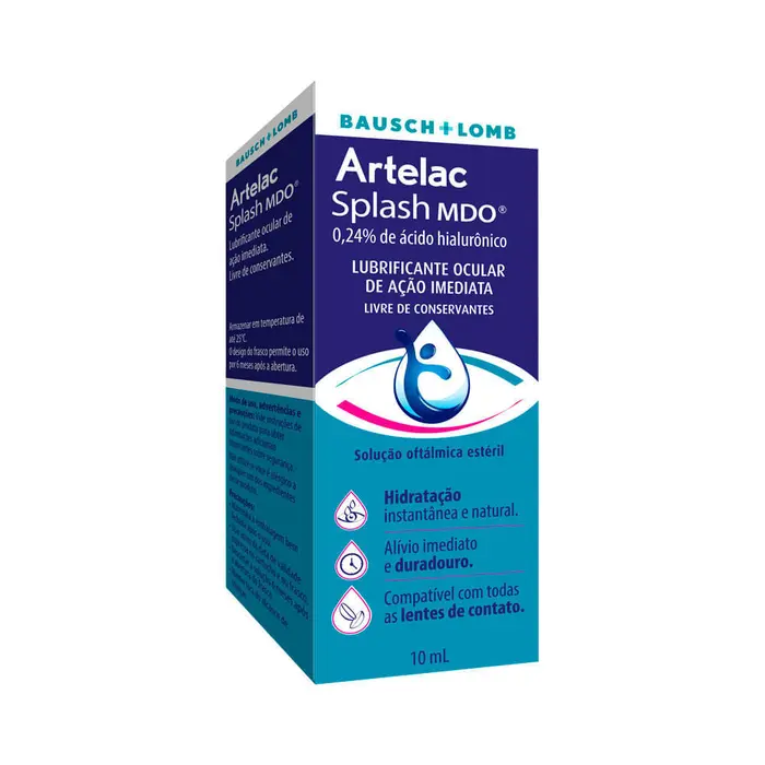 Artelac Splash Mdo Solucao Oftalmica 0,24% Bausch Lomb 10ml