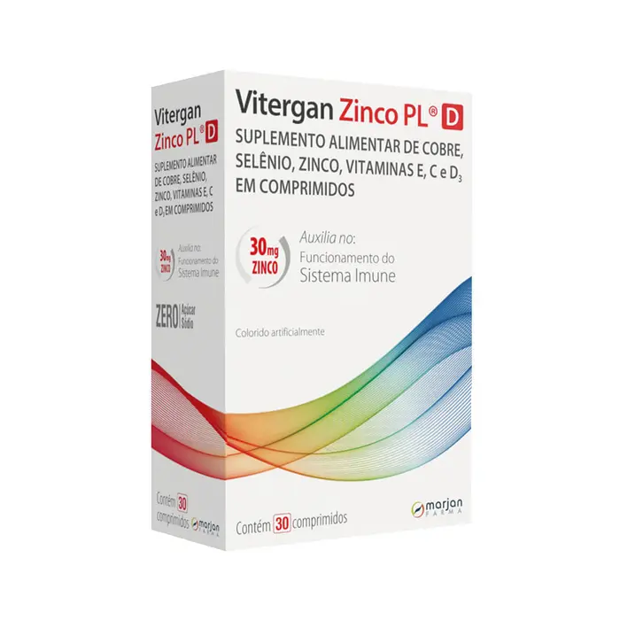 Vitergan Zinco Pl D Comprimidos Marjan Farma