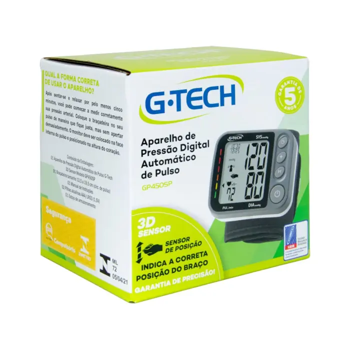 Ap Pressao Digital Automatico Pulso Gp450sp G-Tech
