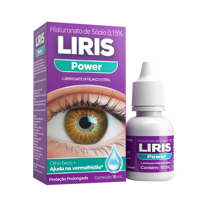 Lubrificante Oftalmico Hialuronato de Sodio 0,15% Liris Power Genomma 10ml