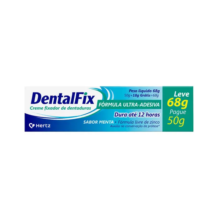 Creme Fixador de Dentadura Sabor Menta Dentalfix 68g