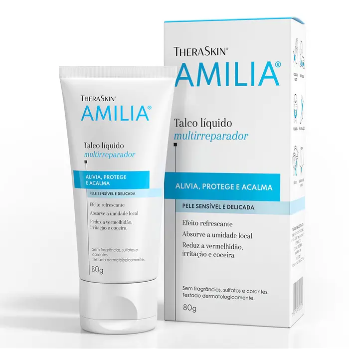 Talco Líquido Multirreparadora Amilia Theraskin 80g