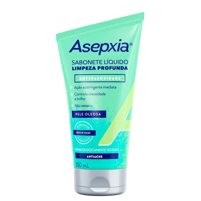 Sabonete Líquido Facial Antiacne Antioleosidade Limpeza Profunda Asepxia 150ml