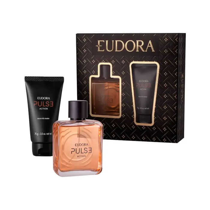 Kit Pulse Action Deo Colonia +balm Pos Barba Eudora 100ml