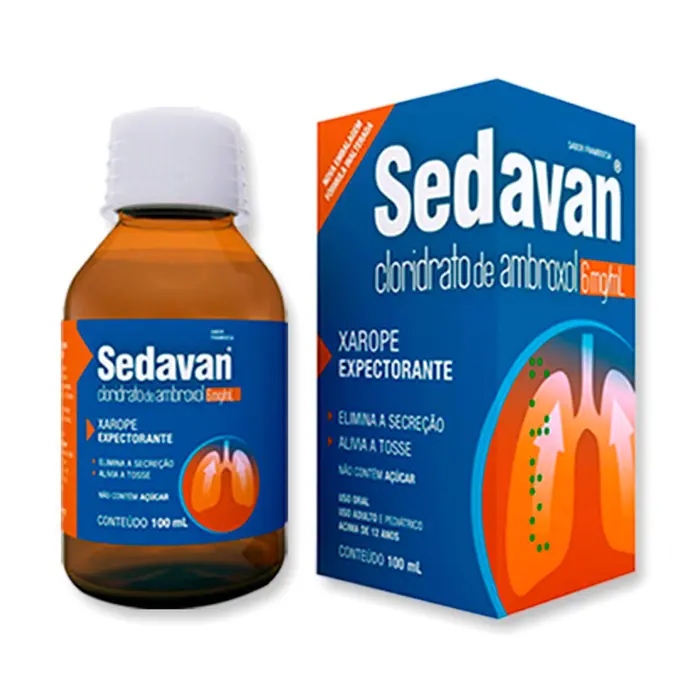Sedavan Xarope Expectorante /ml Cloridrato de Ambroxol Alivia a Tosse Videfarma 0.006g
