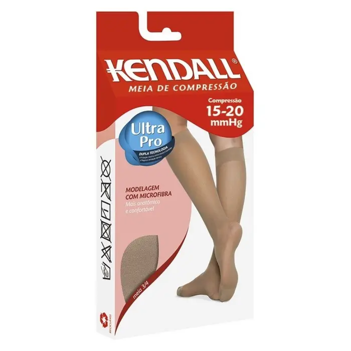 Meia de Compressao Curta 3/4 M Mel com Ponteira Kendall
